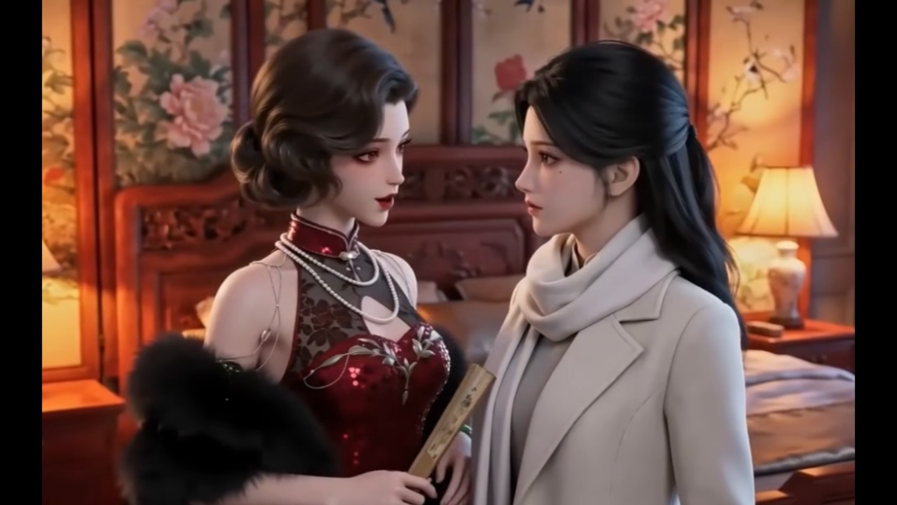 【知晚乔安】百合 双女主 GL AI 动画【English SUB】