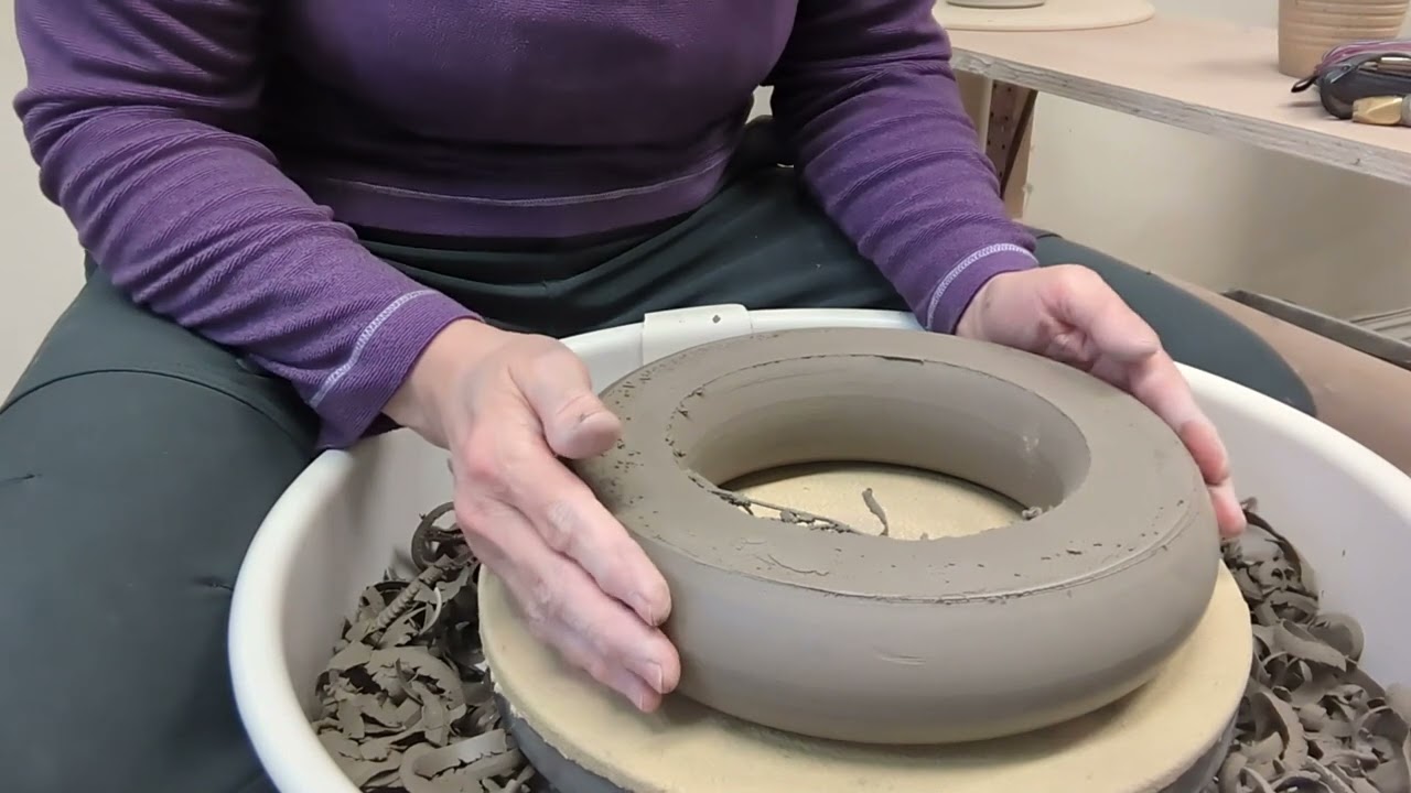 Watch me make a Doughnut(Torus) - Part 2 - Trimming on the Potters Wheel
