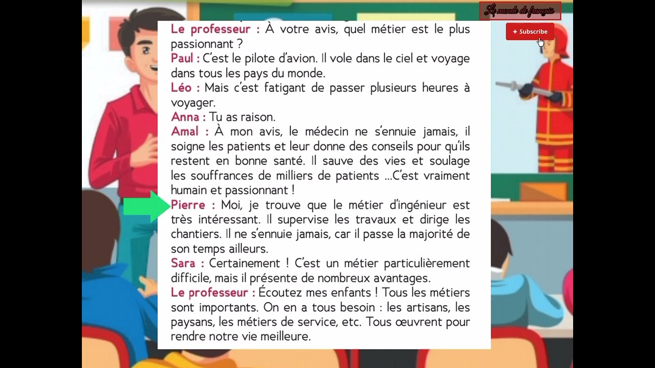 Dialogue 7:Comparer les m&eacute;tiers/le tr&eacute;sor des mots/CE1 #fran&ccedil;ais #french #apprendre