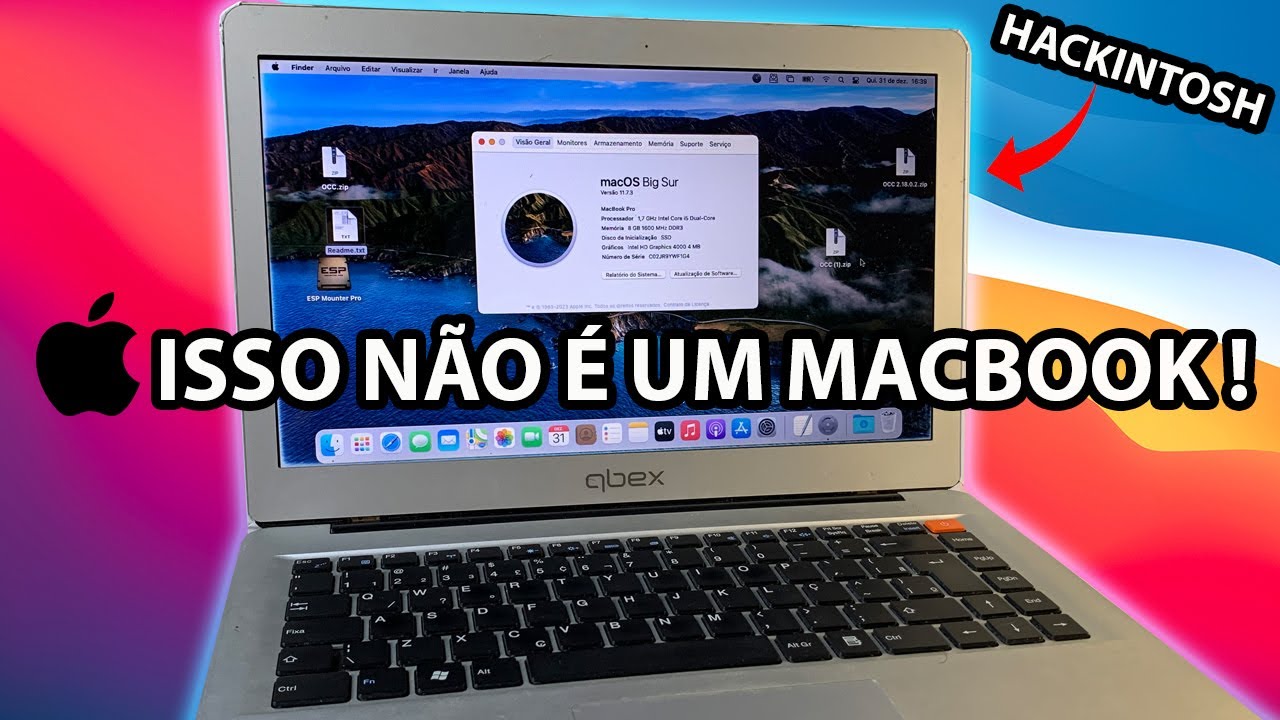 FAZENDO UM HACKINTOSH EM UM NOTEBOOK ANTIGO CORE i5 3ª GERAÇÃO - CÓPIA DO MACBOOK AIR - EPISÓDIO 1