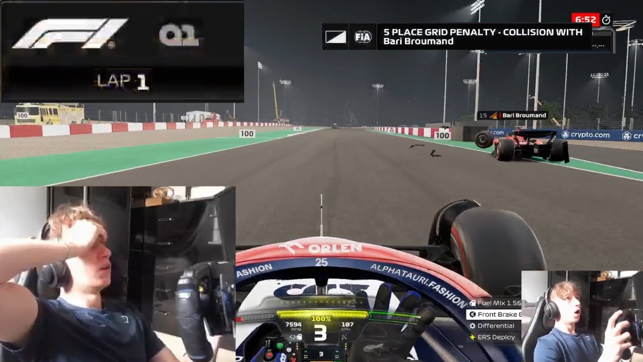 Jake Benham's Qualifying Crash with Bari Broumand | PSGL Qatar Round 7