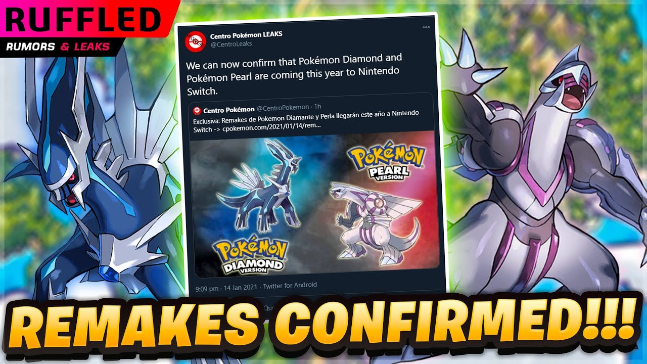 GEN 4 Remakes CONFIRMED for 2021 by Centro Pokemon LEAKS! HUGE NEWS