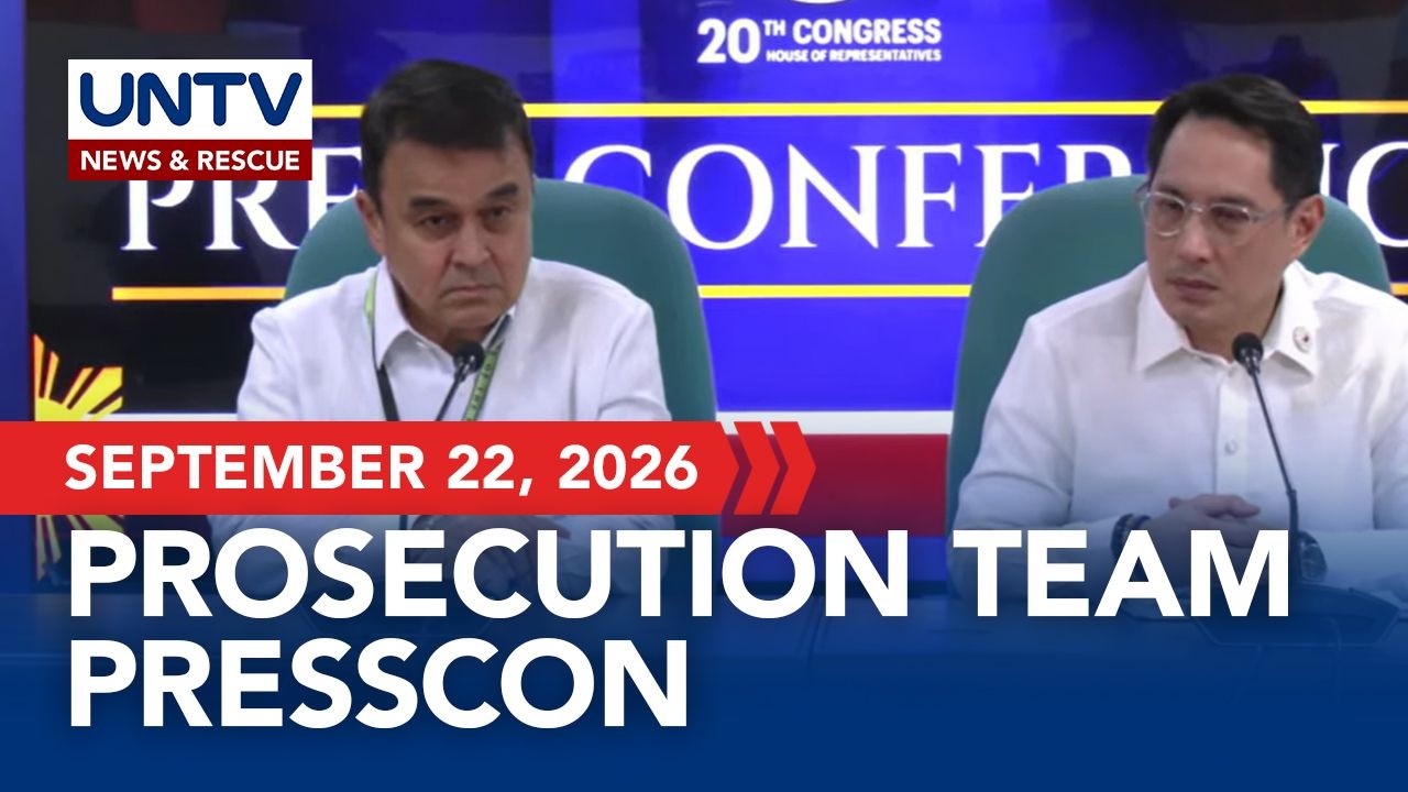Prosecution gives Day 28 update on VP Sara Duterte impeachment trial | September 22, 2026