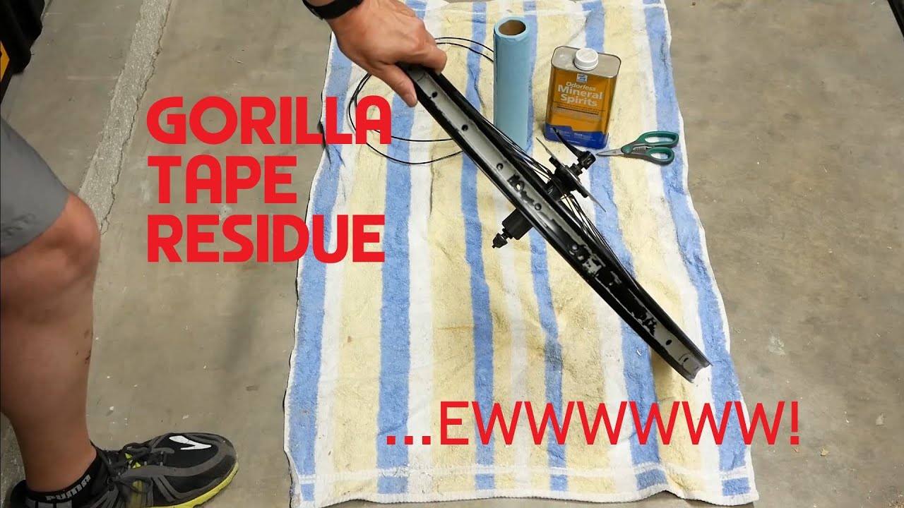 Gorilla Tape Residue Removal - Bike Wheel Example