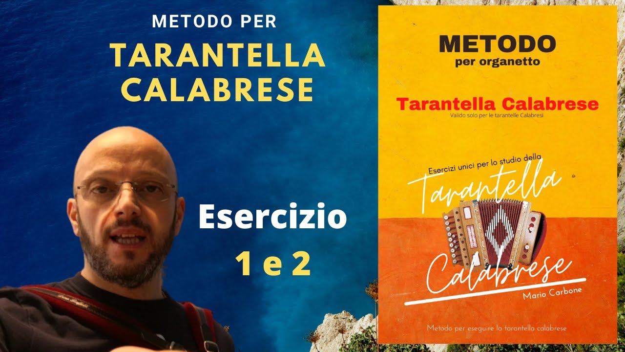 Lezione di organetto - TARANTELLA CALABRESE Es. 1 e 2 -  METODO PER IMPARARE LA TARANTELLA CALABRESE