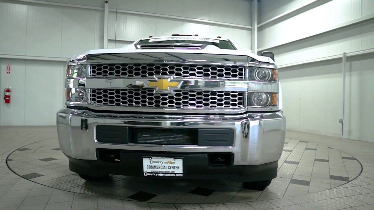 T3585 2019 Chevrolet Silverado 3500 Flatbed   White