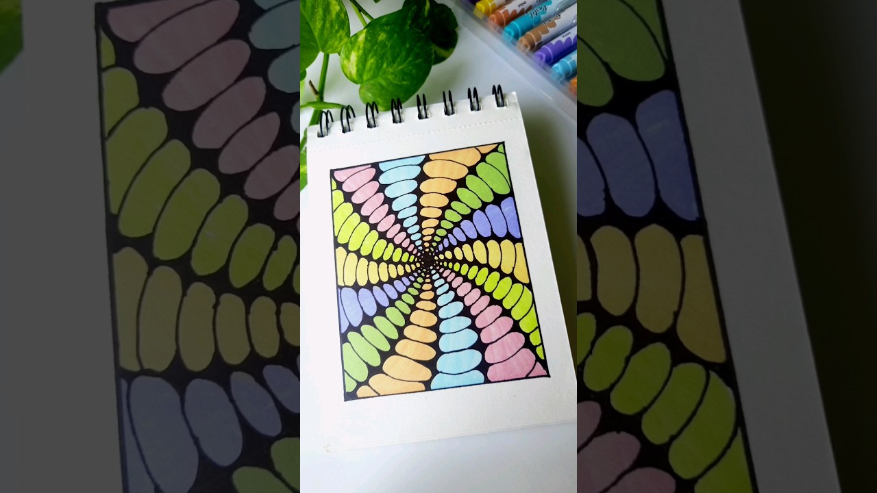 Easy zentangle pattern tutorial #art #zentangle #shorts #doodle #3d #trending