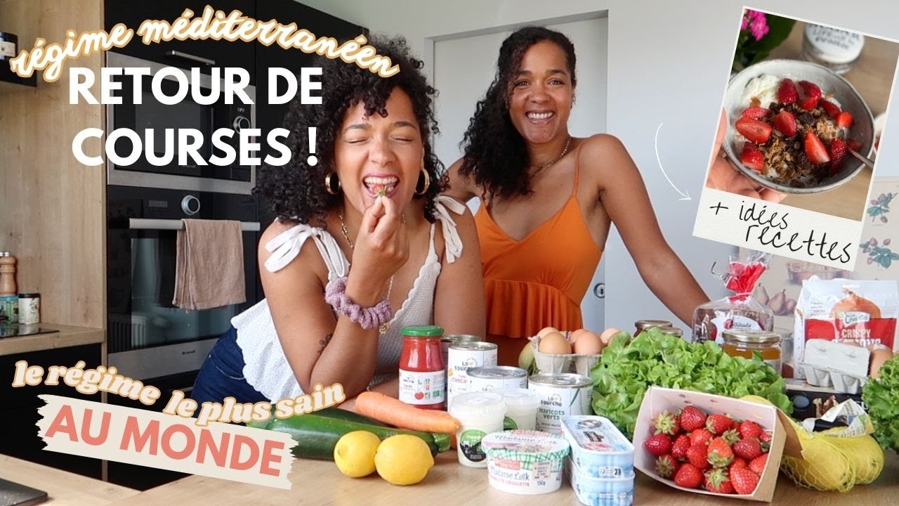 🥗 Retour De Courses RÉGIME MÉDITERRANNÉEN | Ce Que L' on A TOUJOURS Dans Nos Placards !