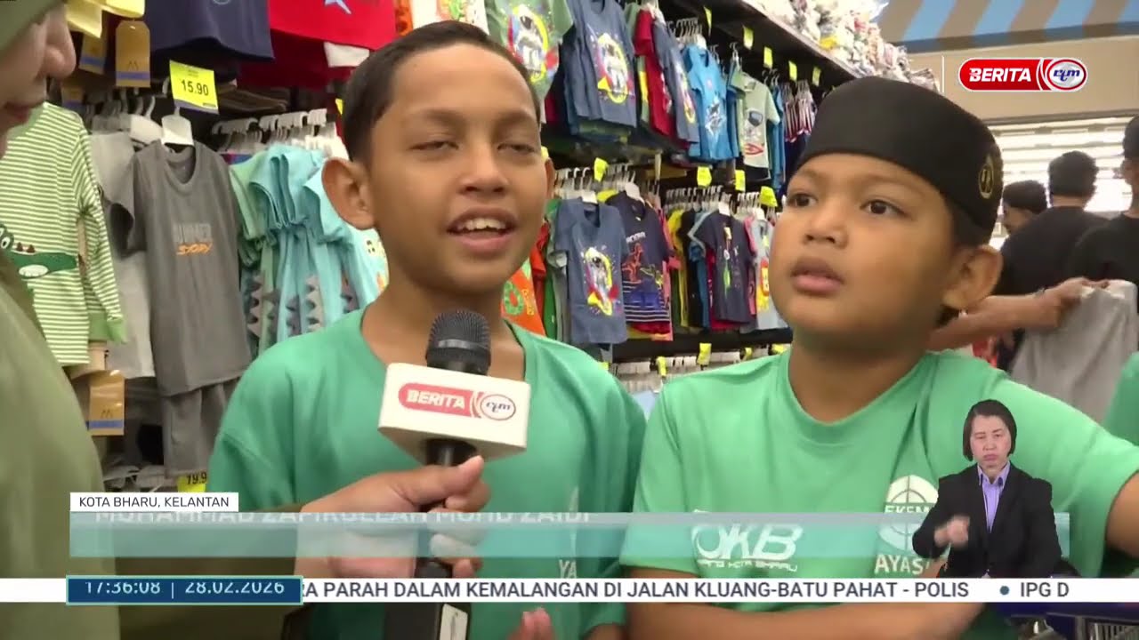 28 FEB 2026 - BERITA WILAYAH- 122 KANAK-KANAK DIRAIKAN TERIMA SUMBANGAN BELI KELENGKAPAN RAYA