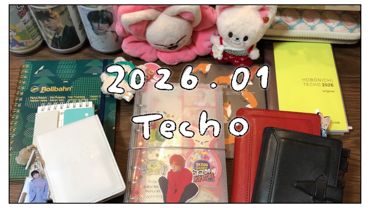 1月に使ったリアルな手帳の中身📒【クリアバイブル┊︎ほぼ日オリジナル┊︎ロロマ┊︎ロルバーン┊︎推し手帳】