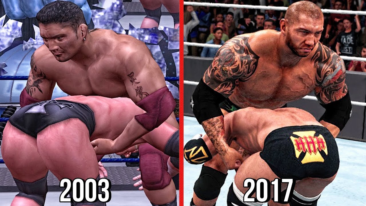 The Evolution Of Batista's Batista Bomb! ( Wrestlemania XIX To WWE 2K18 )