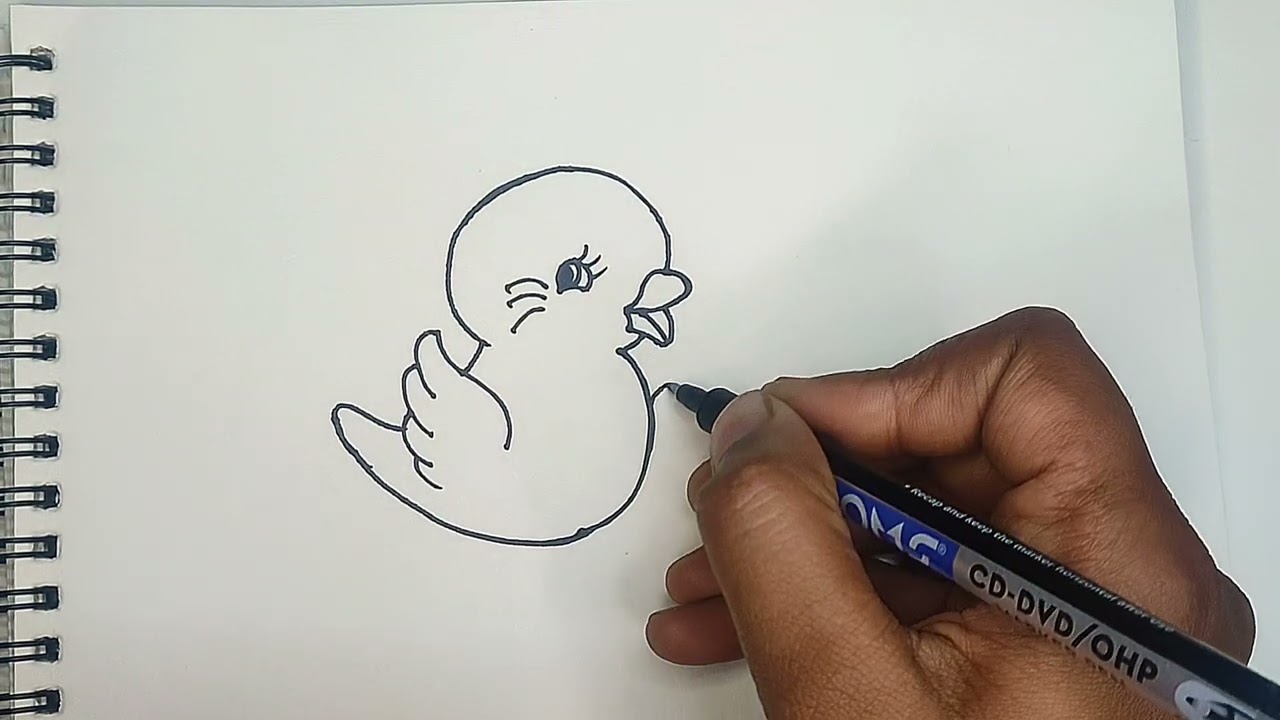 Kids drawing || Cute duck drawing 