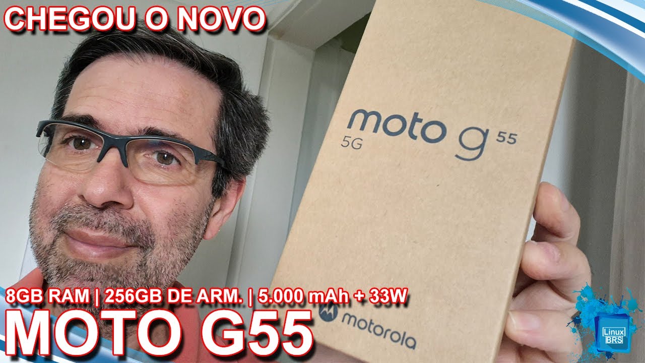 Motorola Moto G55 5G - Unboxing e primeiras impressões - 8GB RAM | 256 GB ARM | 5.000 mAh | 33W