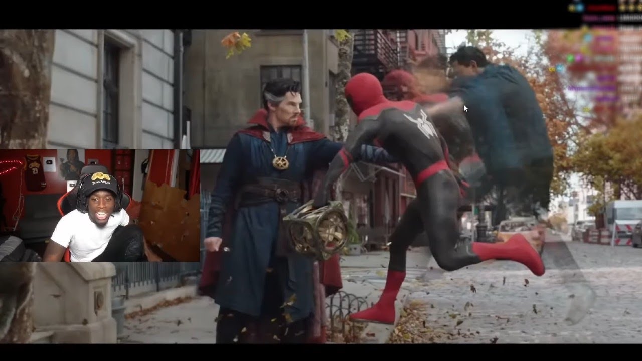 Kai Cenat Reacts To SPIDER-MAN: NO WAY HOME - Official Teaser Trailer