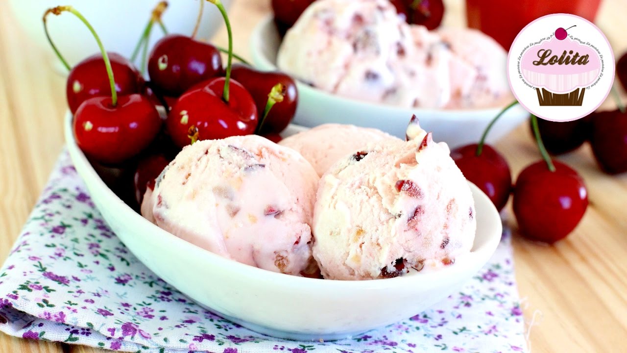 Receta de helado casero de cerezas | Como hacer helado cremoso
