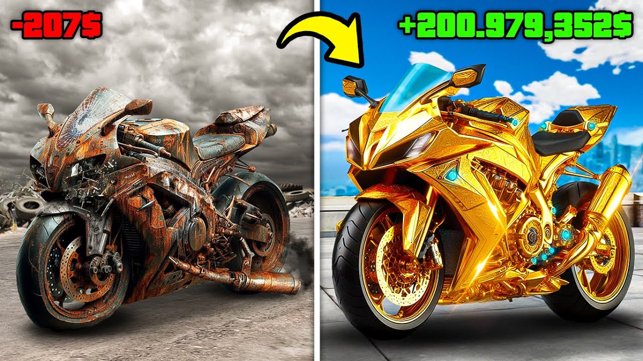 TUNANDO MOTOS ENFERRUJADAS NO GTA 5!!!