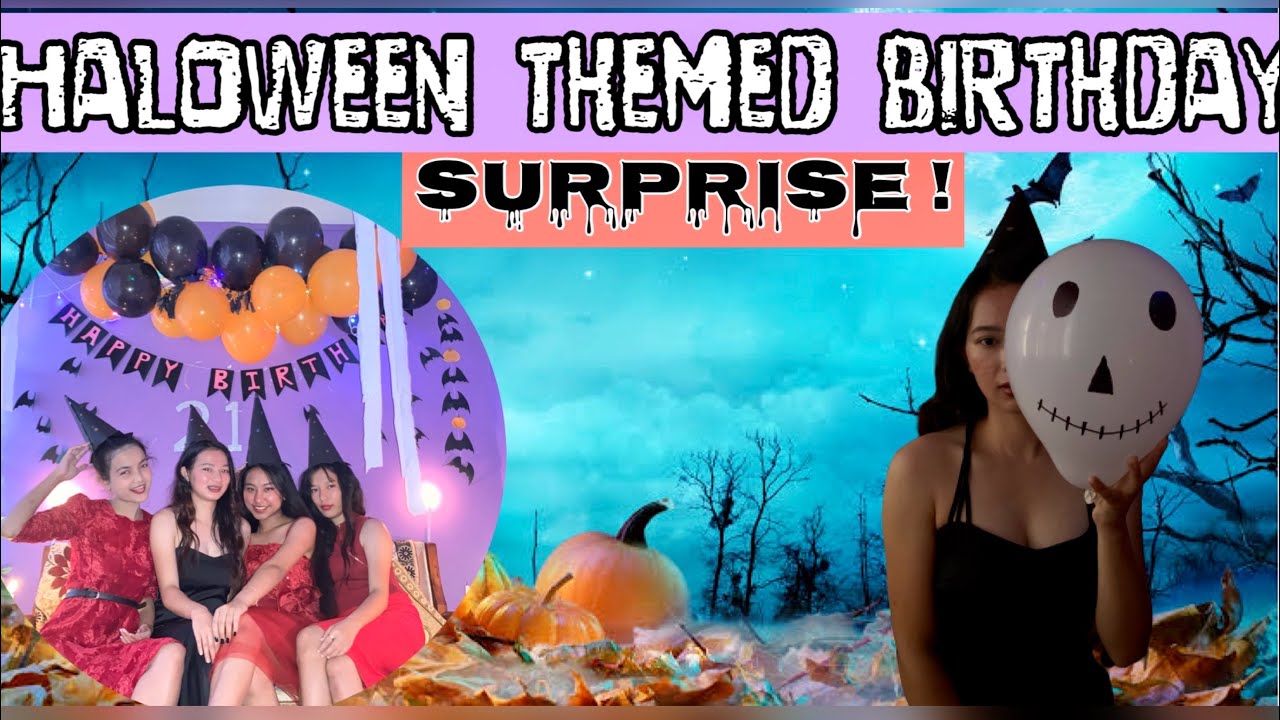 Halloween themed birthday surprise for best friend🎃 |Fun|Birthday|Manha Pasi
