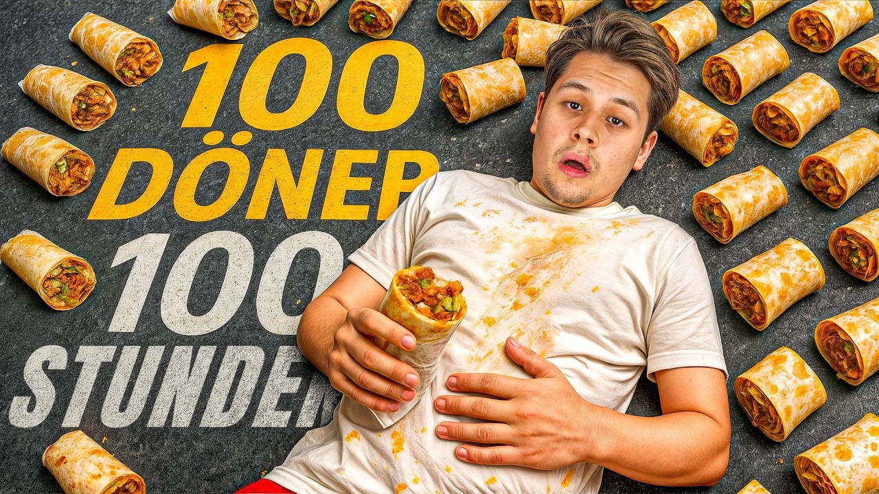 100 Döner in 100 Stunden ESSEN🥙das SCHLIMMSTE EXPERIMENT MEINES LEBENS!