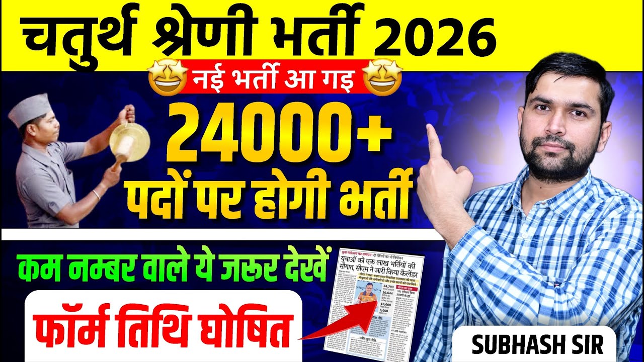 Rajasthan 4th Grade New Vacancy 2026 | Rajasthan Safai Karmchari Bharti 2026 Notification