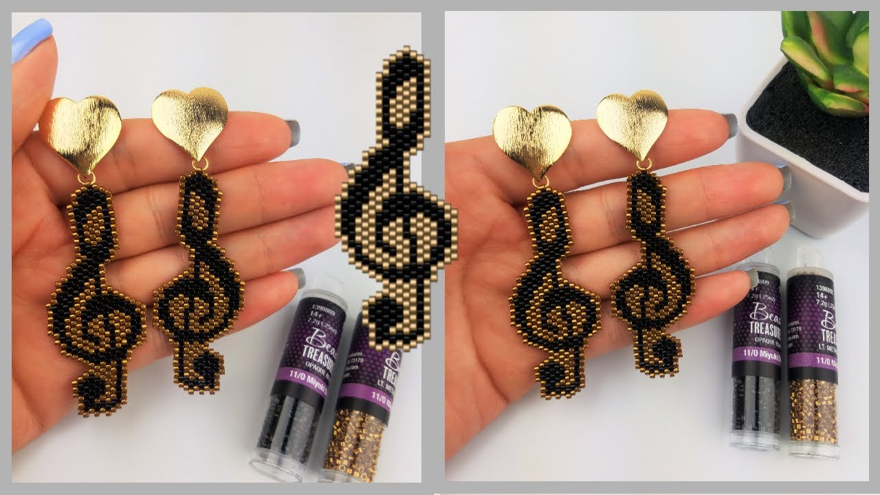 NOTA MUSICAL/ NOTA MUSICAL SOL /ARETES DE MUYIKI / BEEBEECRAFT
