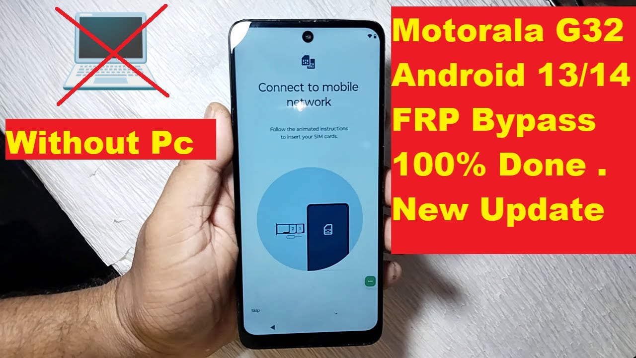 Moto G32 Frp Bypass Android 13/14 New Update ! Without Pc 100% Done .