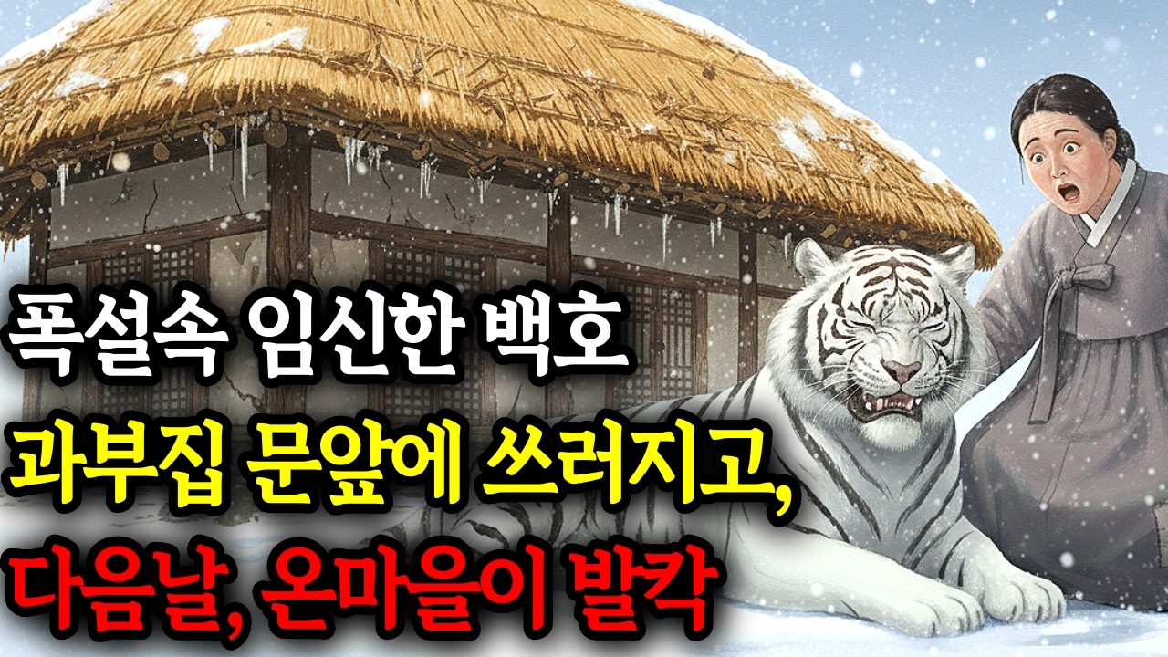폭설속 임신한 백호 뚱보과부집 문앞에 쓰러지고, 그후 마을이 발칵 뒤집어지는데.. |야담,옛날이야기,민담,설화,조선야담,오디오북