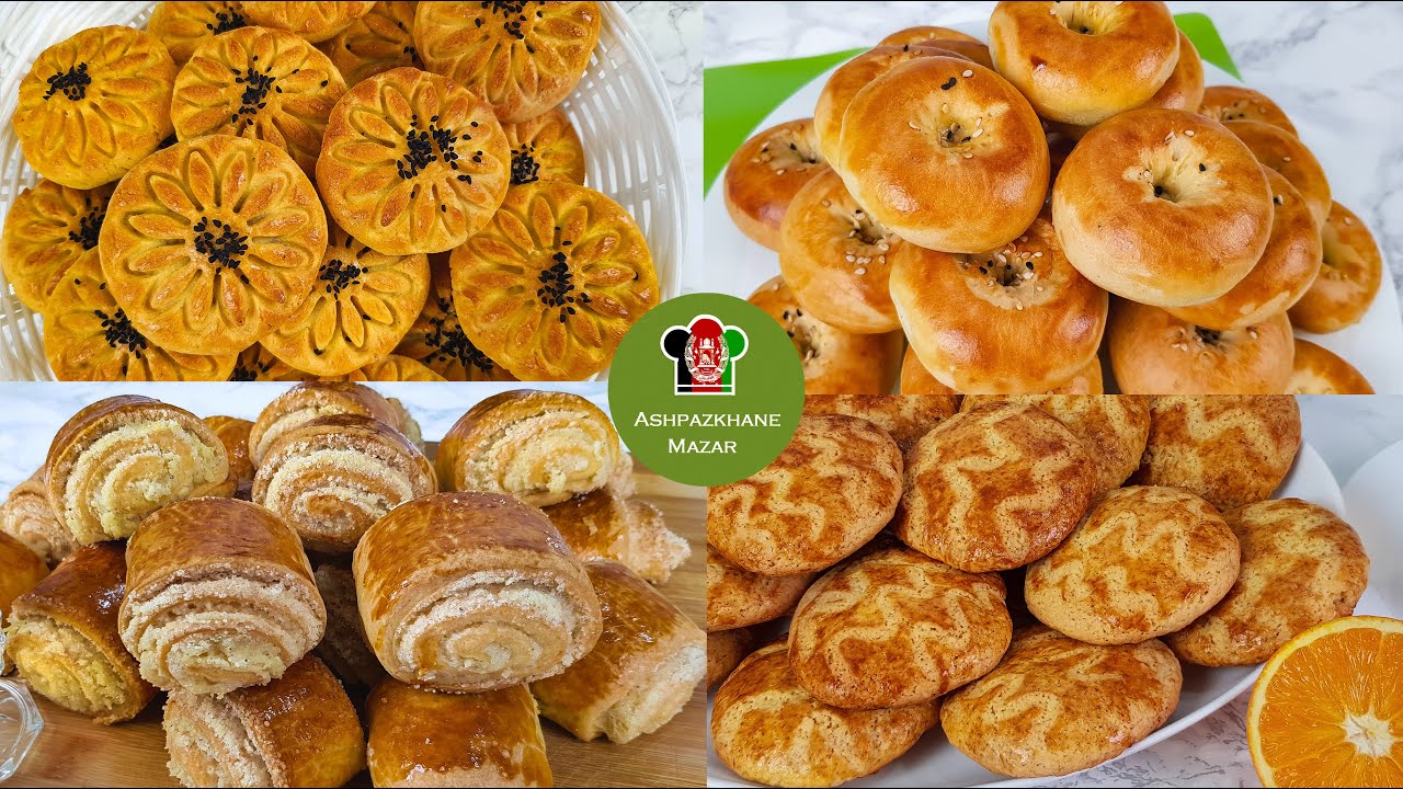 4 kulcha / cookie recipes for Eid | چهارنوع کلچه  ساده واقتصادی برای عید