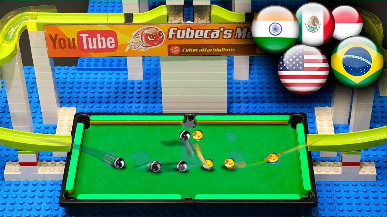 Marble snooker collision - Countryballs Championship #43 by Fubeca's Marble Runs