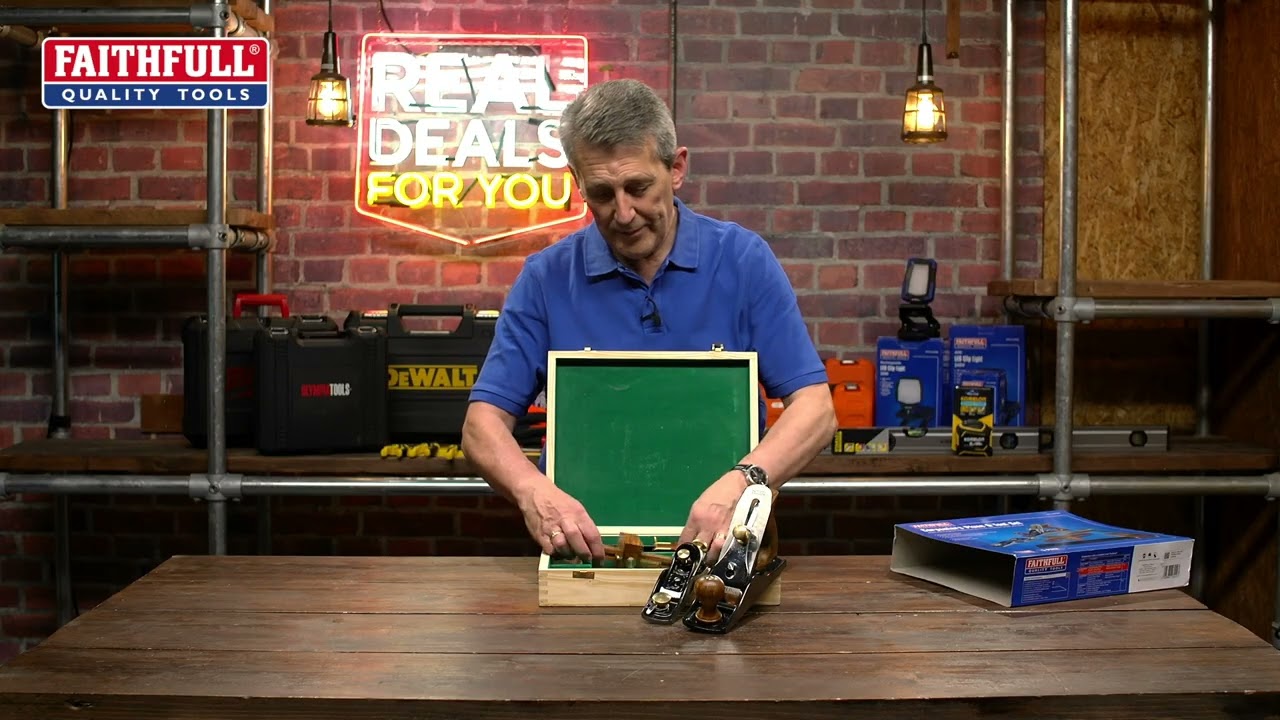 Faithfull Woodworking Set in Wooden Box