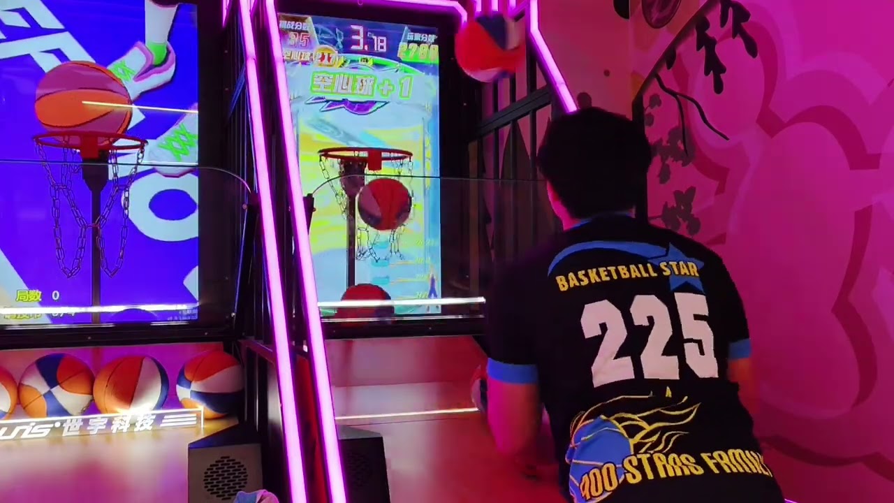 炫動3代籃球機7顆橡膠球-225首次突破6100分以上！Storm Shot III 1st time break 6100+ Points with 7 Unis Balls