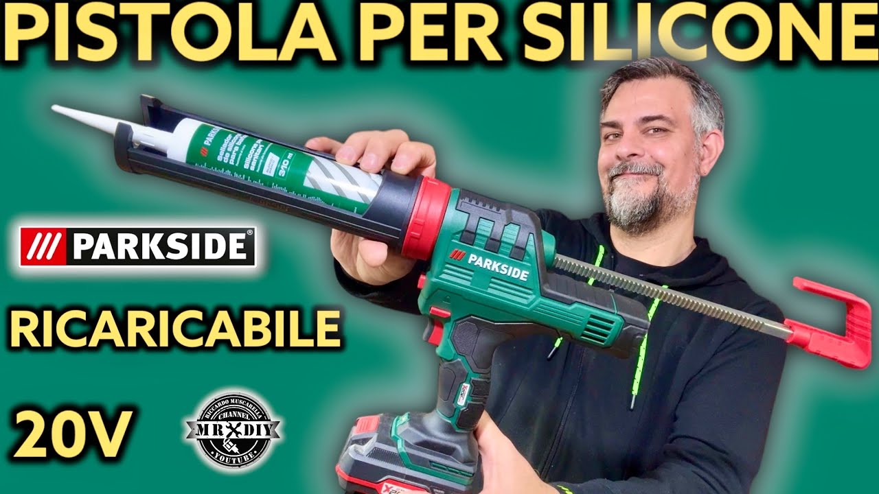Come si usa? Pistola per cartucce silicone a batteria 20V parkside lidl. Infissi, sigillante, doccia