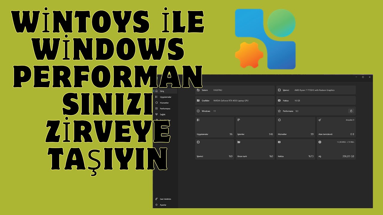 Wintoys ile Windows Performansınızı Zirveye Taşıyın! (2025) #Wintoys #windows11 #fpsboost