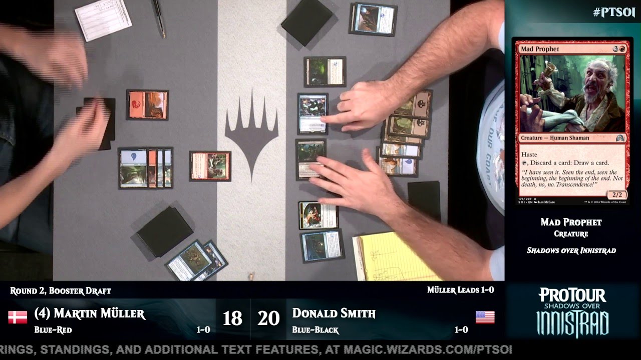 Pro Tour Shadows over Innistrad Round 2 (Draft): Martin Müller​ vs. Donald Smith