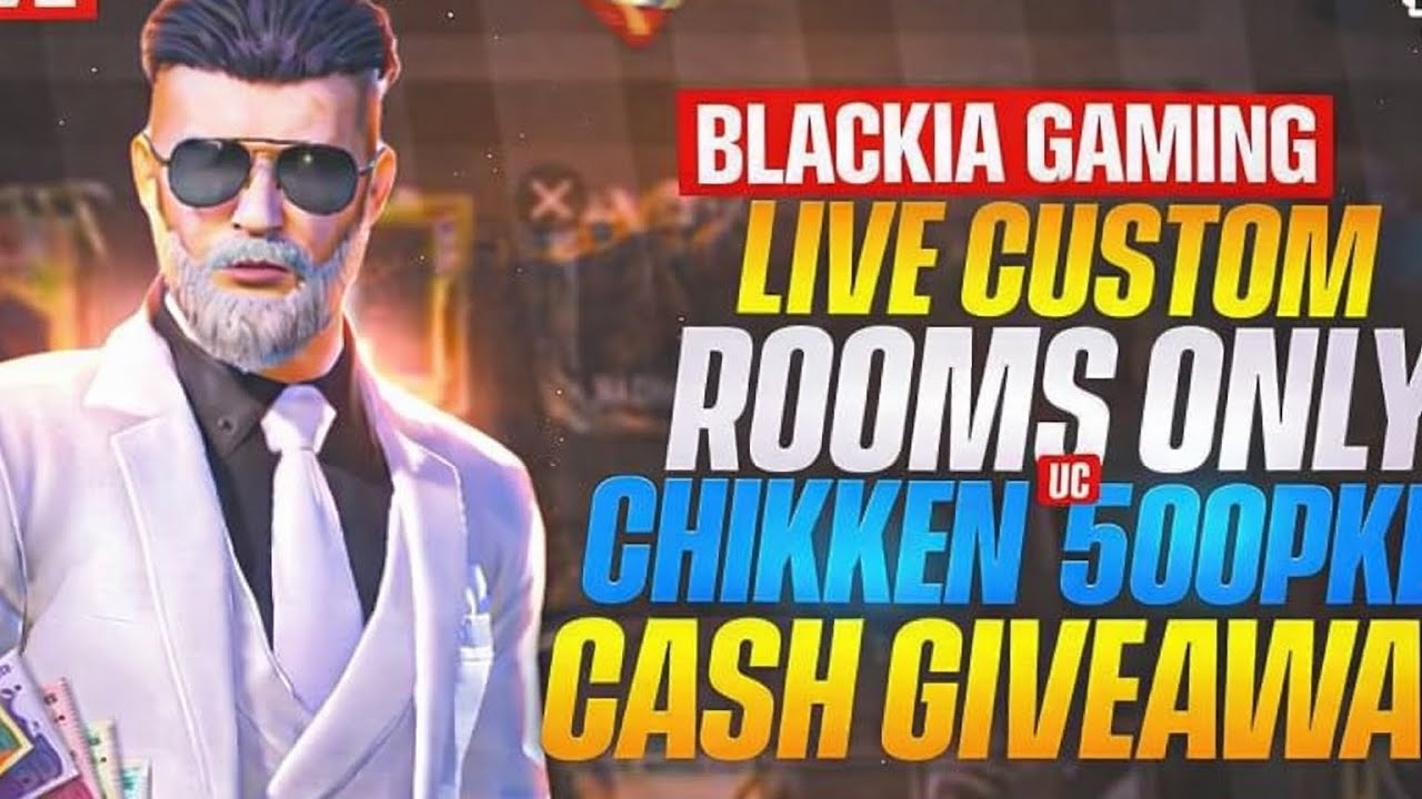 custom room Free uc giveaway |squad game play |day #8|BLACKIA_Gaming|