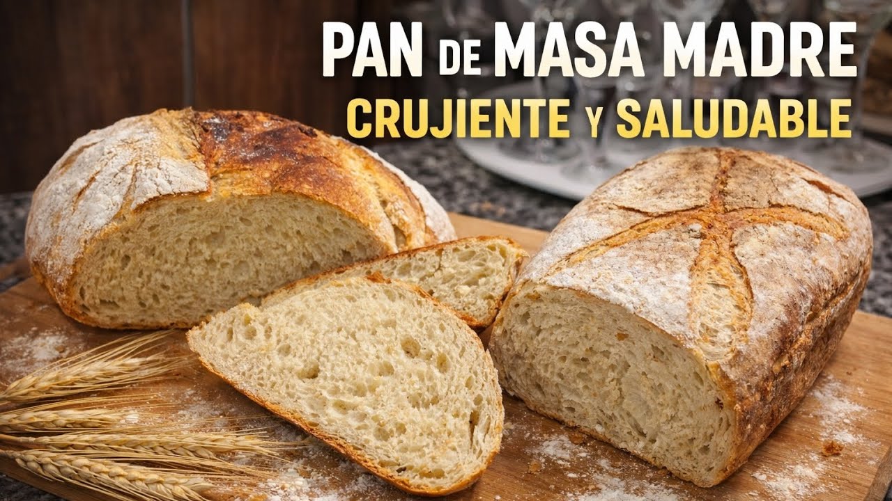 Pan de Masa Madre Casero Paso a Paso | Crujiente, Aireado y Fácil.