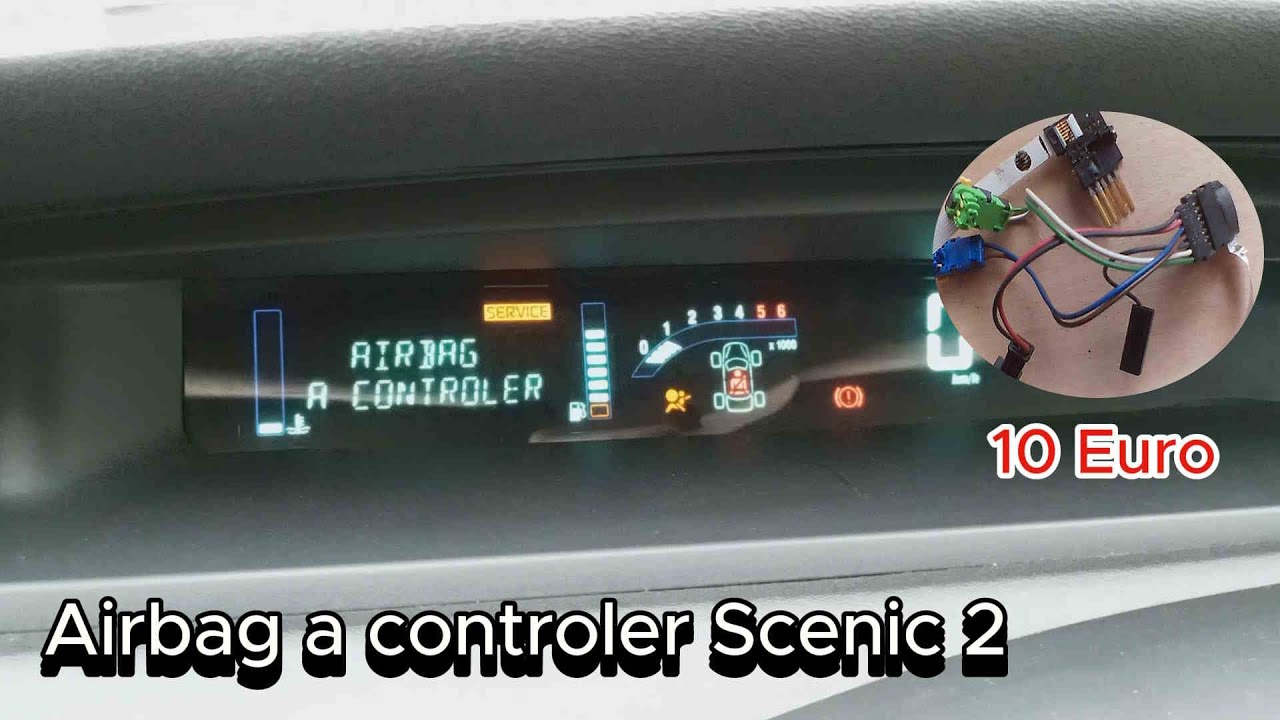 Airbag à contrôler, Renault Mégane Scénic 2, problème résolu pour ~ 10€