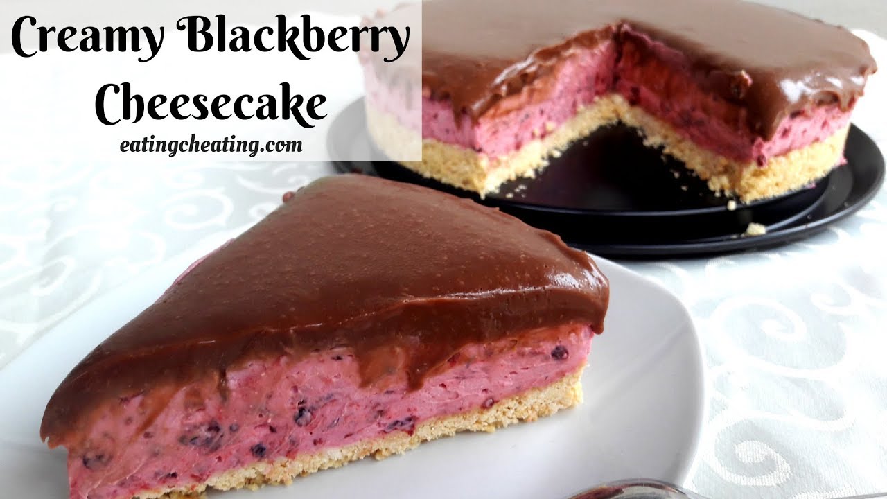 Blackberry Cheesecake Recipe | No Bake Blackberry Cheesecake