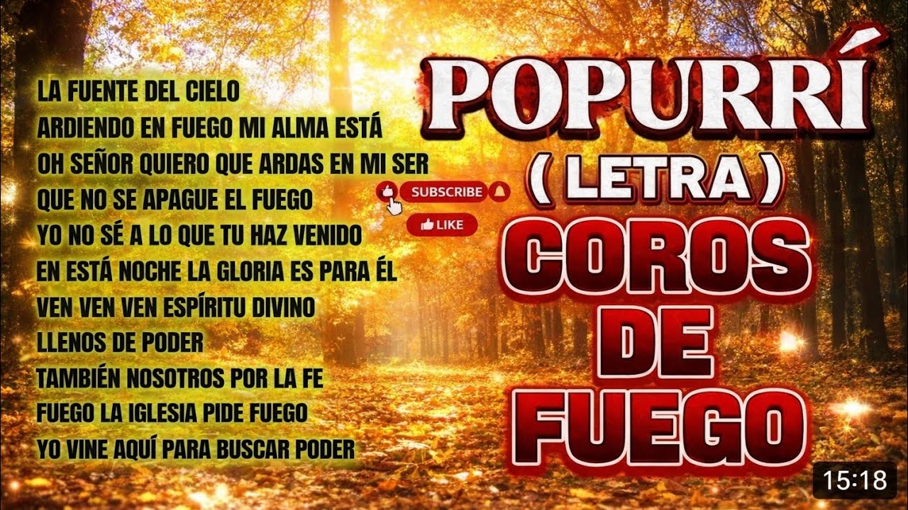 🎶(LETRA) 🔥 COROS DE FUEGO Y AVIVAMIENTO PENTECOSTAL 🔥 coros pentecostales 