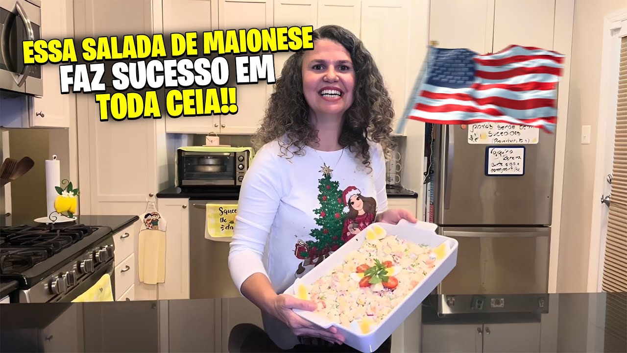 RECEITA FÁCIL DE SALADA DE MAIONESE NATALINA LEVE, CREMOSA E IRRESISTÍVEL 😋✨
