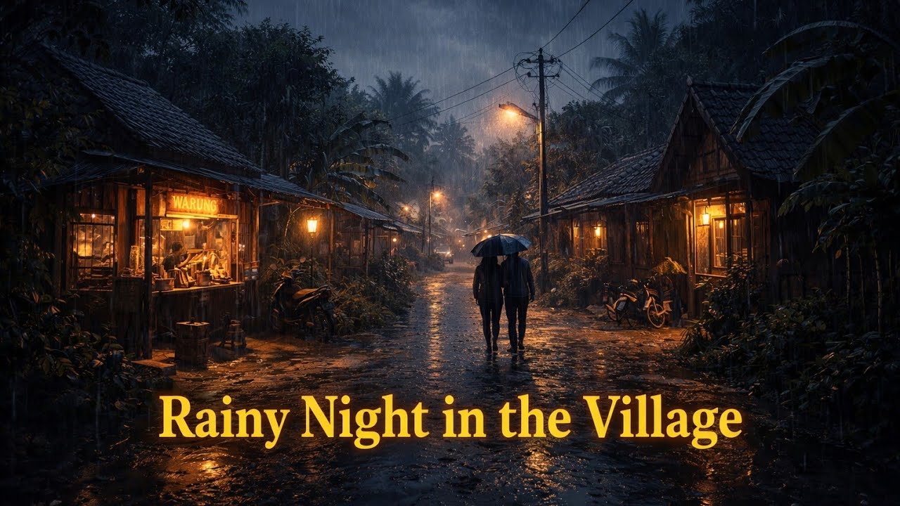 A Quiet Night in the Village After the Rain