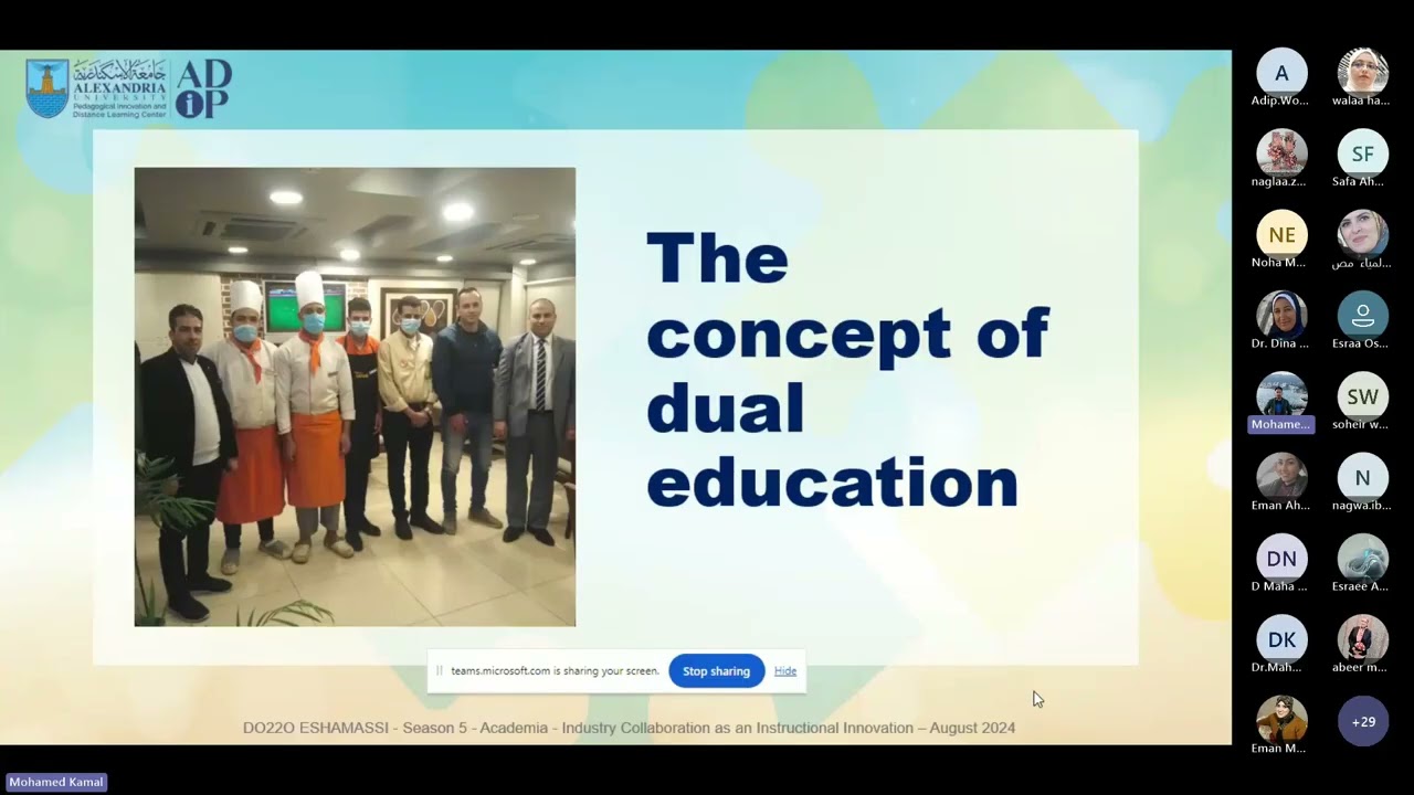 Work-based learning: The Case of the Faculty of Tourism and Hotels, Alexandria University Dr. Kamal