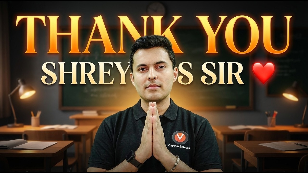 A Journey We&rsquo;ll Never Forget 💙| Thank You Shreyas Sir