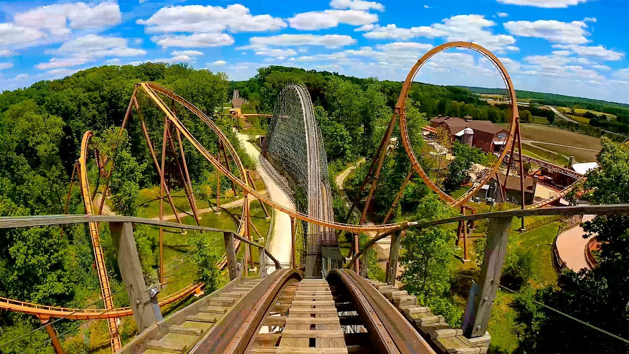 All Wooden Roller Coasters at Holiday World! 4K Multi Angle POVs!