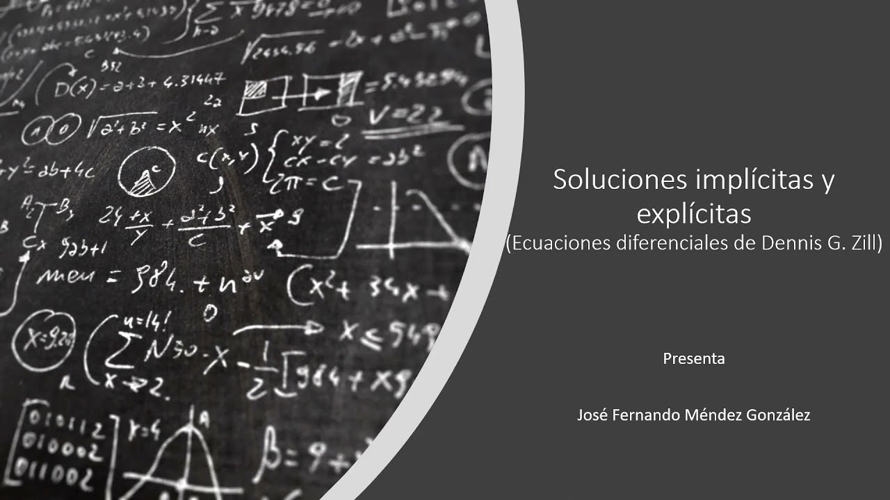 Soluciones expl&iacute;citas e impl&iacute;citas