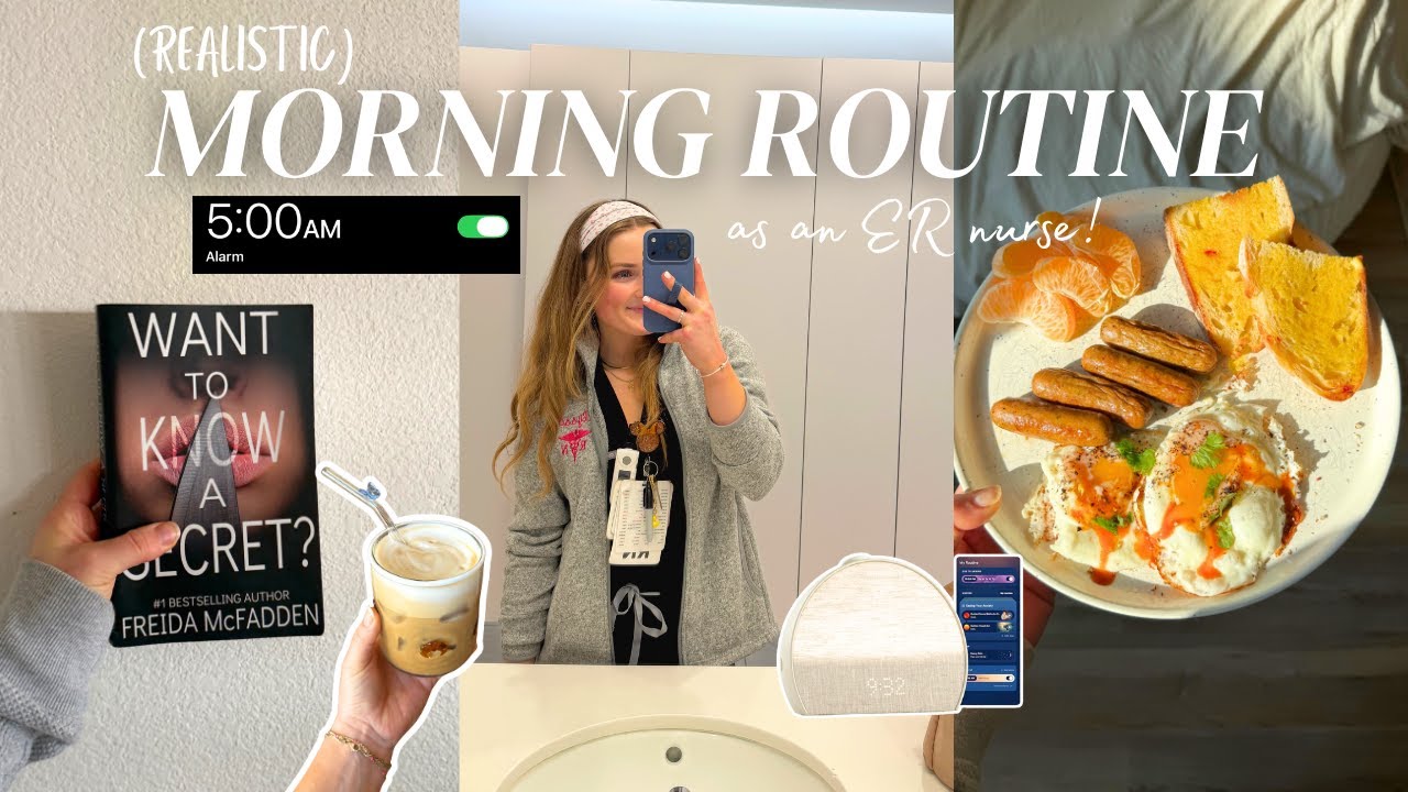 WEEK OF MORNING ROUTINES -- as a full time ER nurse 👩🏼‍⚕️