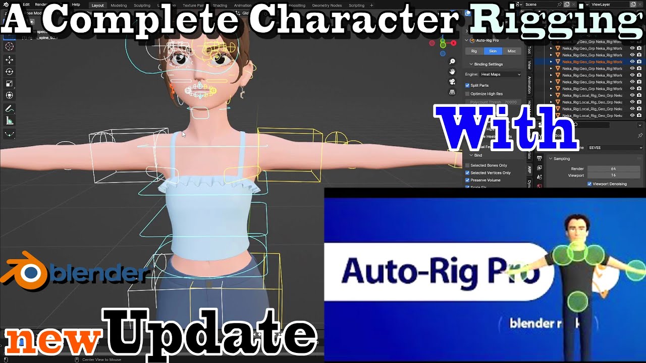 Rigging Character Using Auto-Rig Pro New Update in Blender 4