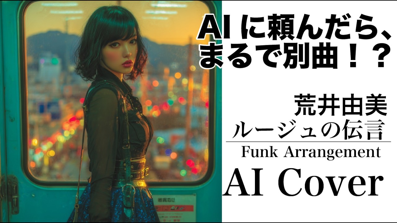【FUNK大胆アレンジ】ルージュの伝言 / 荒井由実｜AIが名曲を男性ヴォーカルに変えた🎵まるで別曲