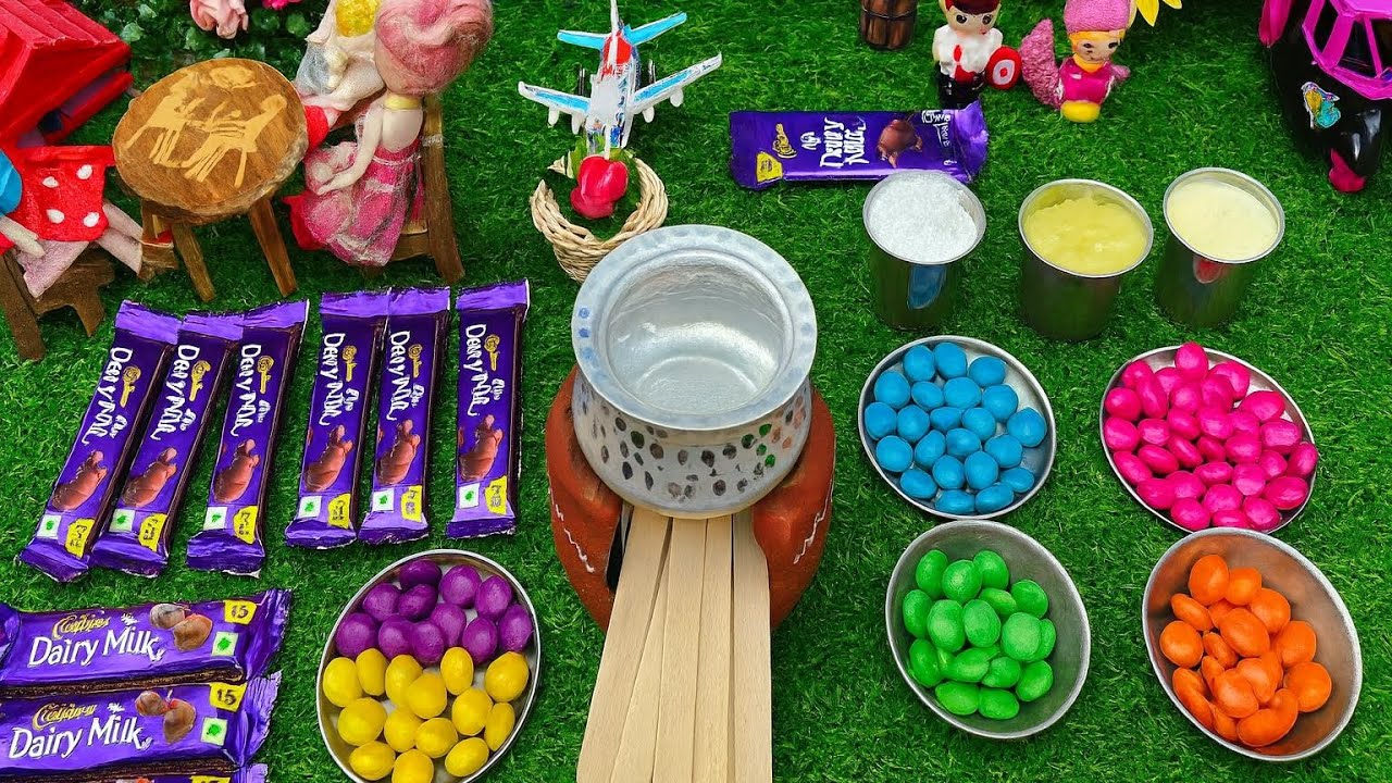 Miniature  Rainbow 🌈 Button Chocolate Cake | Gems Chocolate Cake 🎂| Taste 