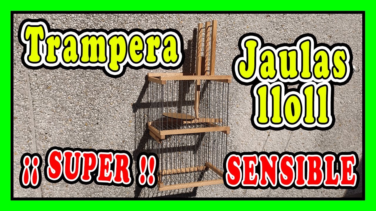 COMO HACER UNA JAULA TRAMPA O TRAMPERA PARA PAJAROS CON RECLAMO ¡¡¡¡¡SUPER!!!!! SENSIBLE
