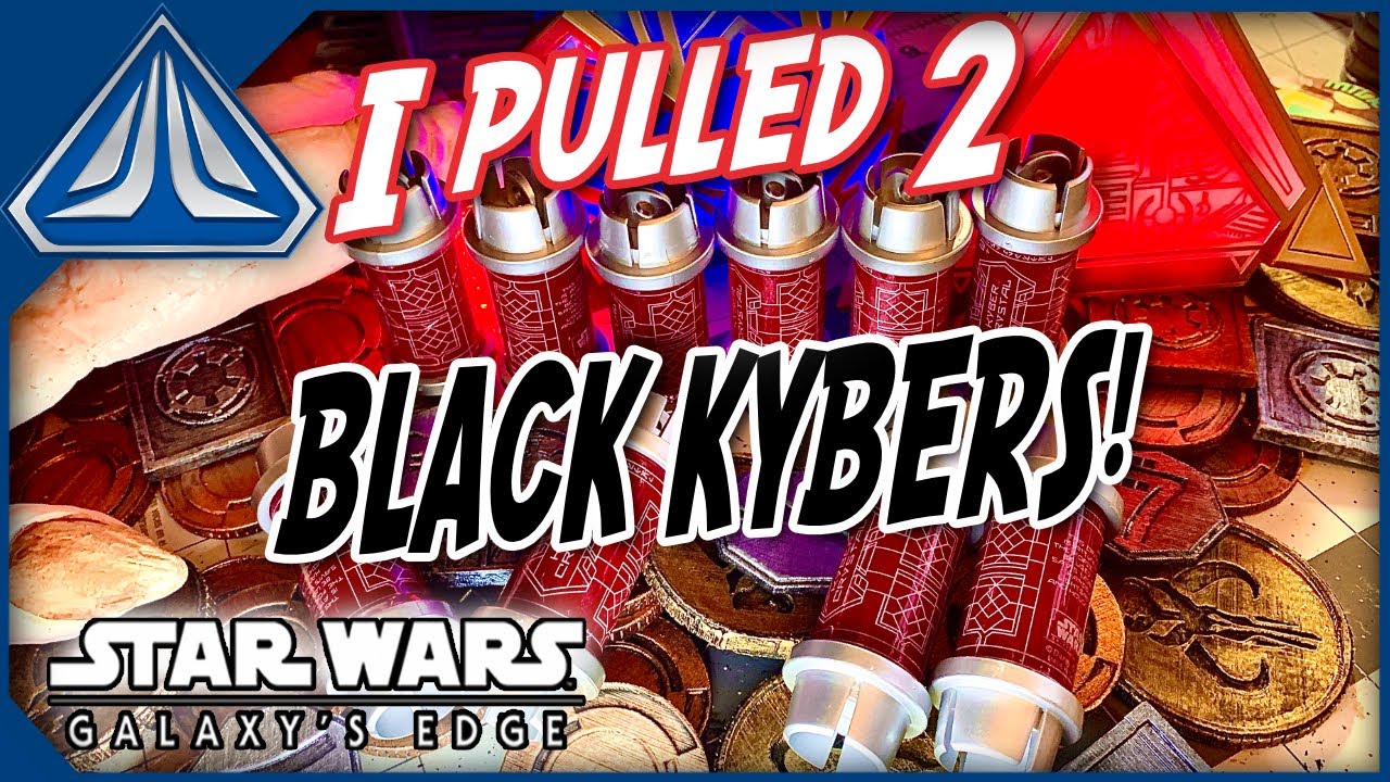 How I found a Black Kyber Crystal | Star Wars Galaxy's Edge Opening 10 Red Kyber Cannisters!